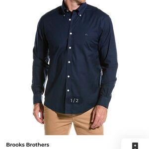 Brooks Brothers Men's Navy Regent Fit Oxford Shirt
